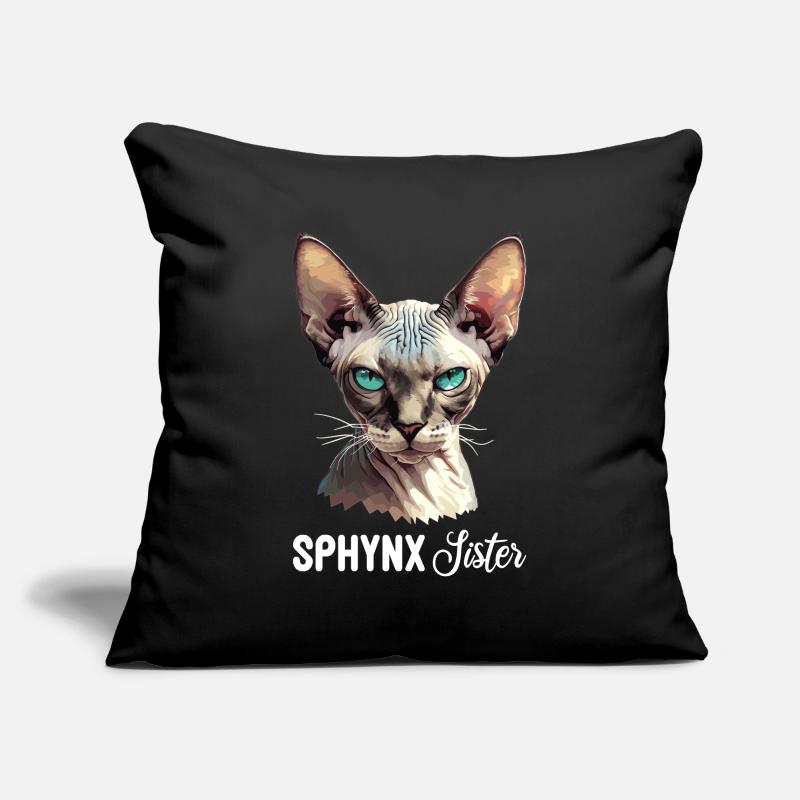 Chaton Sphynx Chat Sphynx Housse de coussin décorative 45 x 45 cm