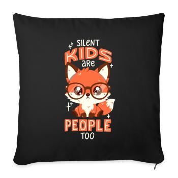 Shy Fox - Sofa pillowcase 17,3'' x 17,3'' (45 x 45 cm) - black - Front