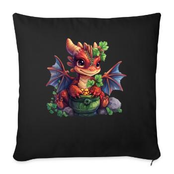 Dragon St. Patrick's Day Irish Kids - Sofa pillowcase 17,3'' x 17,3'' (45 x 45 cm) - black - Front