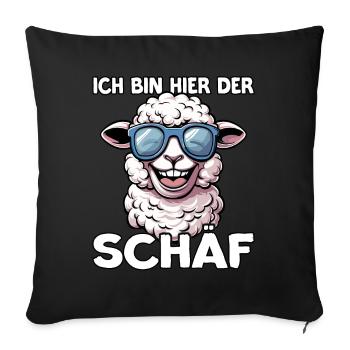 Schäff | Chef | Teamleiter | Abteilungsleiter - Sofakissenbezug 45 x 45 cm - Schwarz - Vorne