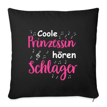 Schlager Tshirt Women's Schlager Party Costume Party - Sofa pillowcase 17,3'' x 17,3'' (45 x 45 cm) - black - Front