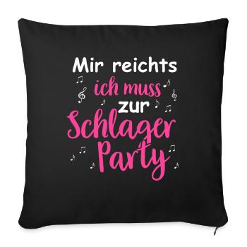 Schlager Tshirt Women's Schlager Party Costume Party - Sofa pillowcase 17,3'' x 17,3'' (45 x 45 cm) - black - Front