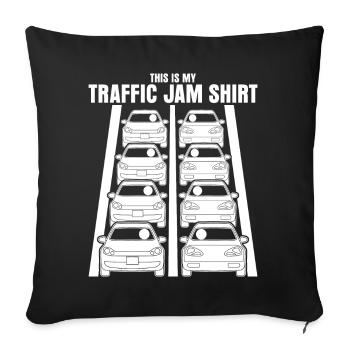 Rush Hour Traffic Cars Driver Commuting - Sofa pillowcase 17,3'' x 17,3'' (45 x 45 cm) - black - Front
