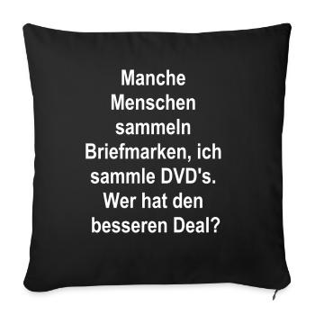 Movie Madness - Sofa pillowcase 17,3'' x 17,3'' (45 x 45 cm) - black - Front