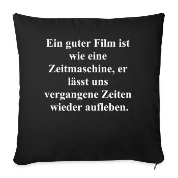 Retro Reels - Sofa pillowcase 17,3'' x 17,3'' (45 x 45 cm) - black - Front