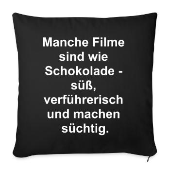 Movie Quotes - Sofa pillowcase 17,3'' x 17,3'' (45 x 45 cm) - black - Front