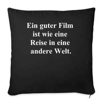 Cinematic Adventure - Sofa pillowcase 17,3'' x 17,3'' (45 x 45 cm) - black - Front