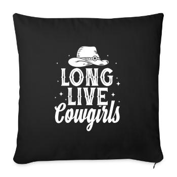Cadeau de musique country country music - Housse de coussin décorative 45 x 45 cm - noir - Devant
