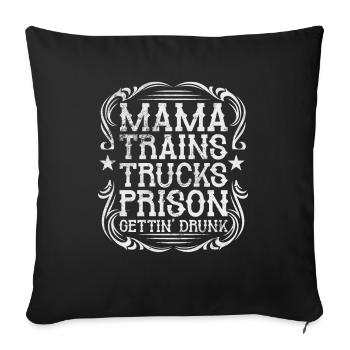 Pays - Housse de coussin décorative 45 x 45 cm - noir - Devant