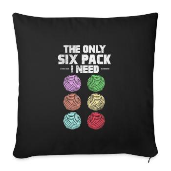 Crochet Knitting - Sofa pillowcase 17,3'' x 17,3'' (45 x 45 cm) - black - Front