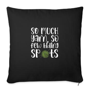 Crochet Knitting Sewing Seamstress Gift - Sofa pillowcase 17,3'' x 17,3'' (45 x 45 cm) - black - Front