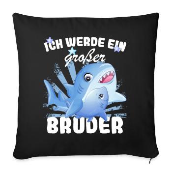 Annonce de la prochaine génération | Je vais être un grand frère en 2025 - Housse de coussin décorative 45 x 45 cm - noir - Devant