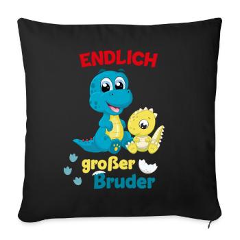 Annonce de la prochaine génération | Je vais être un grand frère en 2025 - Housse de coussin décorative 45 x 45 cm - noir - Devant