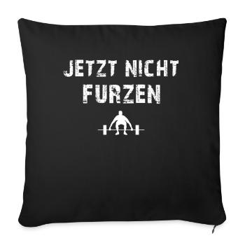 Gym Tshirt Funny Fitness Workout Gym - Sofa pillowcase 17,3'' x 17,3'' (45 x 45 cm) - black - Front