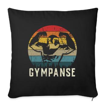 Gym Tshirt Funny Fitness Workout Gym - Sofa pillowcase 17,3'' x 17,3'' (45 x 45 cm) - black - Front