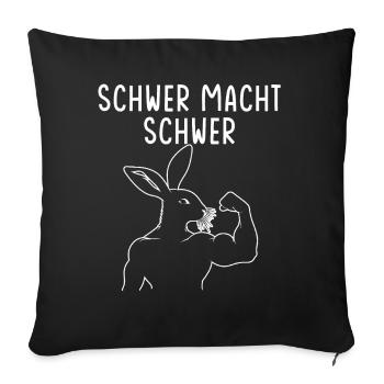 Gym Tshirt Funny Fitness Workout Gym - Sofa pillowcase 17,3'' x 17,3'' (45 x 45 cm) - black - Front