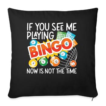 Bingo Player If You See Me Playing - Sofakissenbezug 45 x 45 cm - Schwarz - Vorne