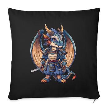 Dragon Samurai Japanese Dragon Kids - Sofa pillowcase 17,3'' x 17,3'' (45 x 45 cm) - black - Front