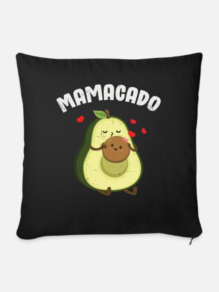 Avocado - Sofakissenbezug 45 x 45 cm - Schwarz