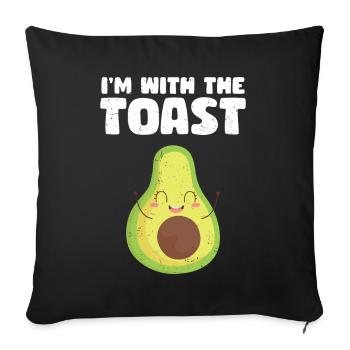 Avocado - Sofakissenbezug 45 x 45 cm - Schwarz - Vorne