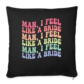 Junggeselle Jungesellenabschied - Sofakissenbezug 45 x 45 cm - Schwarz - Vorne