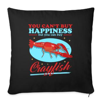 Crayfish Noble Crayfish Seafood Gift - Sofa pillowcase 17,3'' x 17,3'' (45 x 45 cm) - black - Front