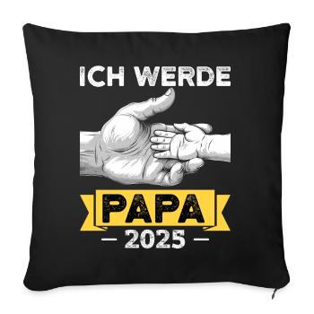 I'm going to be a dad in 2025 - Sofa pillowcase 17,3'' x 17,3'' (45 x 45 cm) - black - Front