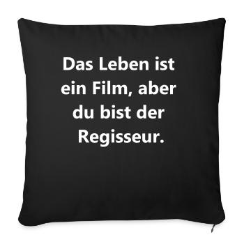 Coupe du réalisateur - Housse de coussin décorative 45 x 45 cm - noir - Devant