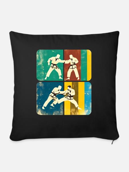 Brasilianisches Jiu-Jitsu - Sofakissenbezug 45 x 45 cm - Schwarz