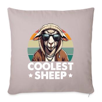 Les moutons les plus cool - Housse de coussin décorative 45 x 45 cm - taupe clair - Devant