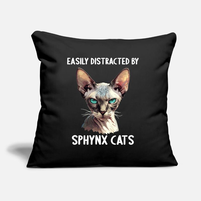 Chaton Sphynx Chat Sphynx Housse de coussin décorative 45 x 45 cm