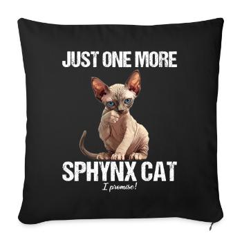 Sphynx Kitten Sphynx Cat - Sofa pillowcase 17,3'' x 17,3'' (45 x 45 cm) - black - Front