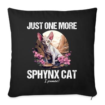 Sphynx Kitten Sphynx Cat - Sofa pillowcase 17,3'' x 17,3'' (45 x 45 cm) - black - Front