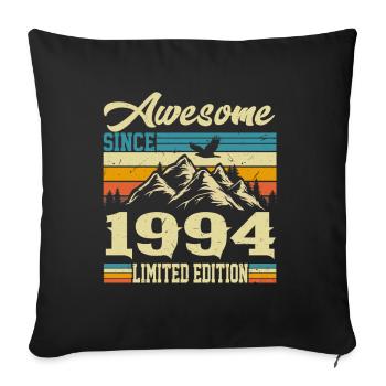 1994 Vintage Vintage Birthday Gift Retro - Sofa pillowcase 17,3'' x 17,3'' (45 x 45 cm) - black - Front