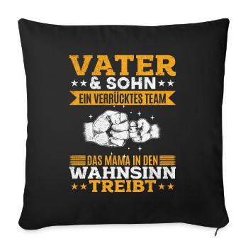 Father & Son Strong & Hilarious Together - Sofa pillowcase 17,3'' x 17,3'' (45 x 45 cm) - black - Front