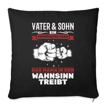 Father & Son Strong & Hilarious Together - Sofa pillowcase 17,3'' x 17,3'' (45 x 45 cm) - black - Front