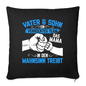 Father & Son Strong & Hilarious Together - Sofa pillowcase 17,3'' x 17,3'' (45 x 45 cm) - black - Front