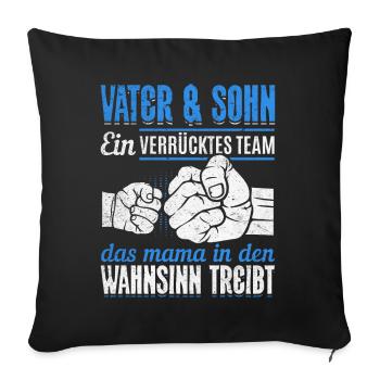 Father & Son Strong & Hilarious Together - Sofa pillowcase 17,3'' x 17,3'' (45 x 45 cm) - black - Front