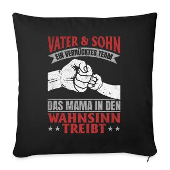 Father & Son Strong & Hilarious Together - Sofa pillowcase 17,3'' x 17,3'' (45 x 45 cm) - black - Front