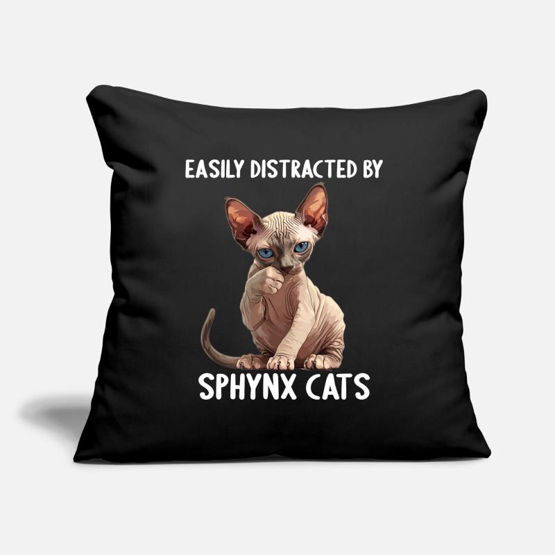 Chaton Sphynx Chat Sphynx Housse de coussin décorative 45 x 45 cm
