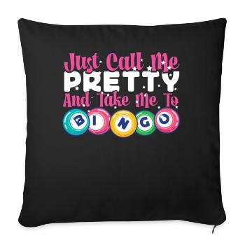 Bingo Player Girl Just Call Me - Sofa pillowcase 17,3'' x 17,3'' (45 x 45 cm) - black - Front