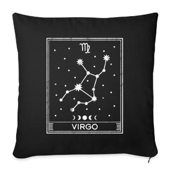 Virgo Star Sign - Sofa pillowcase 17,3'' x 17,3'' (45 x 45 cm) - black - Front