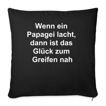 Funny Saying Gift - Sofa pillowcase 17,3'' x 17,3'' (45 x 45 cm) - black - Front