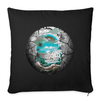 Nature Unicorns Mythical Animals Horses Horse Horn - Sofa pillowcase 17,3'' x 17,3'' (45 x 45 cm) - black - Front
