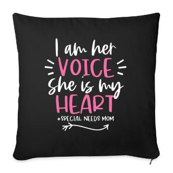 Autism Awareness Day Autistic Gift - Sofa pillowcase 17,3'' x 17,3'' (45 x 45 cm) - black - Front