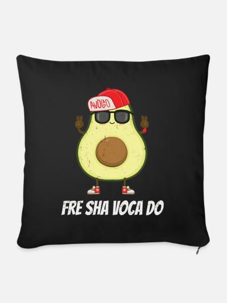 Avocado - Sofakissenbezug 45 x 45 cm - Schwarz