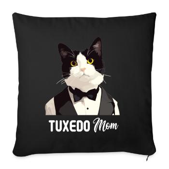Tuxedo Chaton Tuxedo Cat - Housse de coussin décorative 45 x 45 cm - noir - Devant