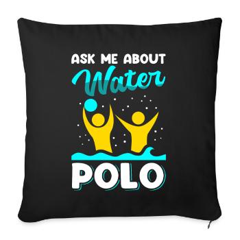 Water polo Water polo player gift - Sofa pillowcase 17,3'' x 17,3'' (45 x 45 cm) - black - Front