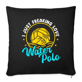 Water polo water polo player gift - Sofa pillowcase 17,3'' x 17,3'' (45 x 45 cm) - black - Front