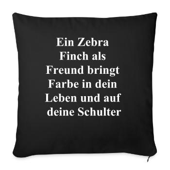 Cadeau personnalisé de diamant mandarin - Housse de coussin décorative 45 x 45 cm - noir - Devant